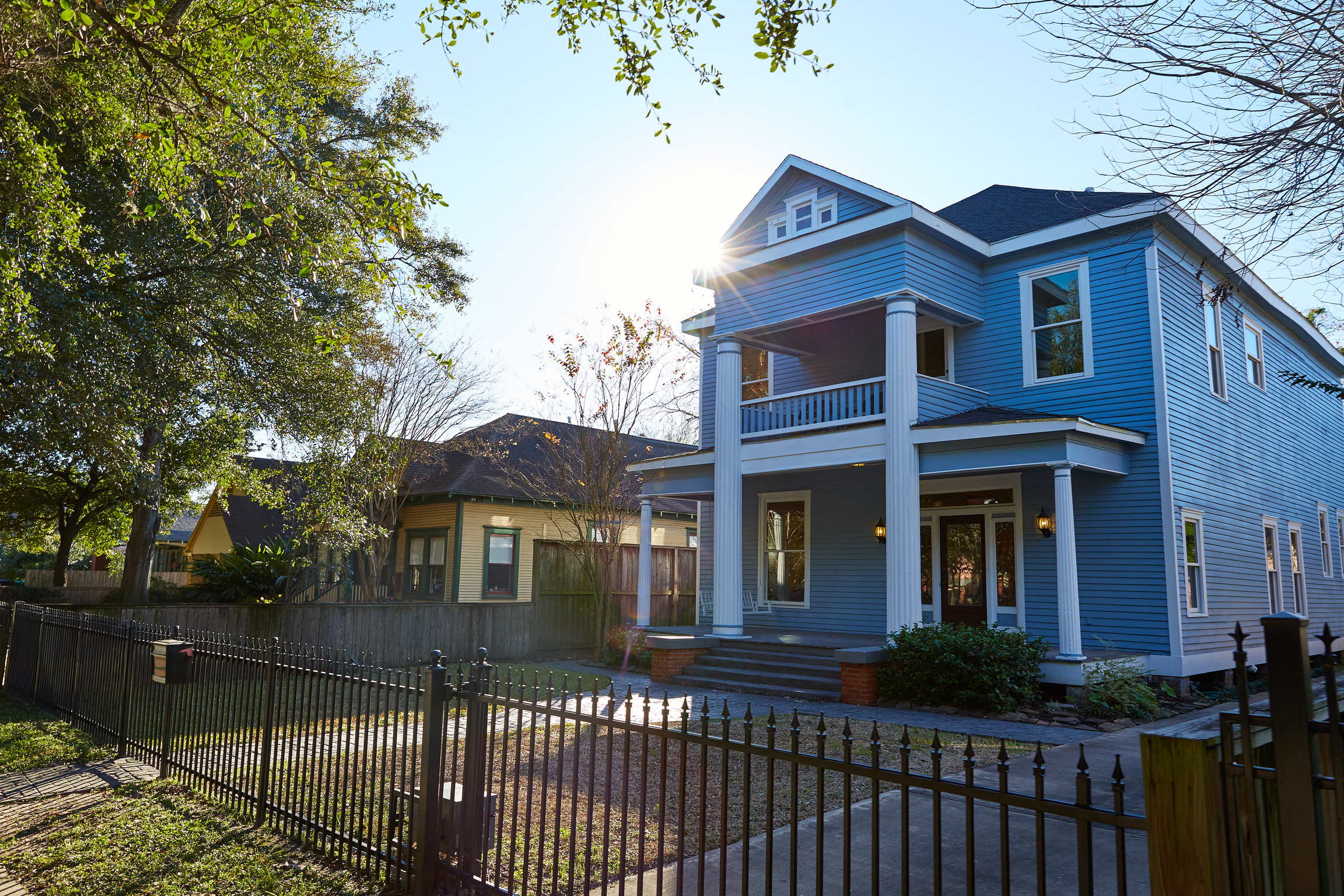 Houston Heights Victorian Style Houses Texas